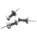 Business Source Pushpins, 3/8" Point, 1/2"x1/4" Head, 100/BX, Aluminum 100PK BSN81008